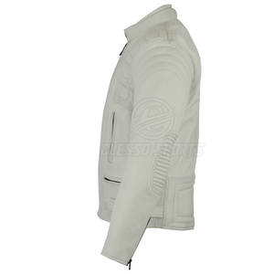 แจ็คเก็ตมอเตอร์ไซค์หนังแท้ 100% ขายดีที่สุดสำหรับผู้ชาย แจ็คเก็ตมอเตอร์ไซค์สั่งทำพิเศษคุณภาพสูง - Product Image 3