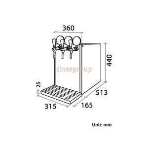 Refroidisseur de comptoir en acier inoxydable Polar 3 voies pour eau froide pétillante à température ambiante, 120 L/H, refroidissement par bain de glace, carbonateur intégré - Product Image 6