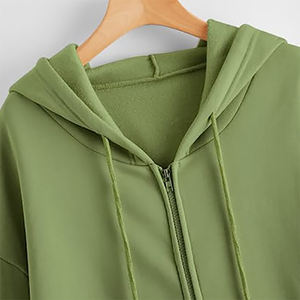 Sudadera con capucha y cremallera para hombre, de algodón 100% de 600 g/m², de invierno, con forro polar, para exteriores, estampada, de color liso, talla grande, OEM - Product Image 6