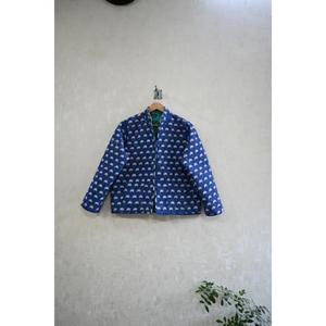 Chaqueta Acolchada Reversible Ecológica de Algodón Tejido a Mano con Estampado de Bloques Indio, Cálida, de Manga Larga, Étnica, de Invierno, para Hombre y Mujer, con Botones - Product Image 2