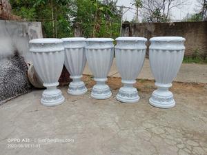 Relieves de piedra arenisca amarilla de mármol blanco, maceta para exteriores, decoración de borde para jardín, diseño de granja tradicional moderno, 5 años - Product Image 6