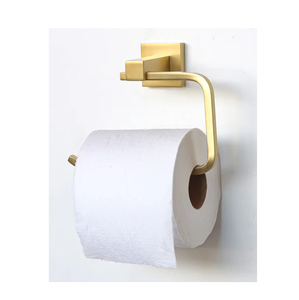 Porte-rouleau de papier toilette mural Porte-papier en argent Accessoires de salle de bain personnalisés modernes en acier inoxydable - Product Image 5