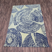 Tapis faits main modernes brodés et tuftés en coton, très vendus, 8x10, bleu beige, adaptés aux animaux domestiques, lavables, pour salon