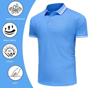 Polos personalizados transpirables para hombres con impresión de etiquetas de logotipo bordado y marca para uso corporativo o en equipo - Product Image 5