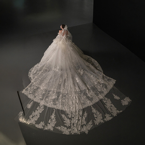 Robes de mariée Jancember GT136 Princess à col bateau, fleuries, bouffantes, pour femmes - Product Image 2