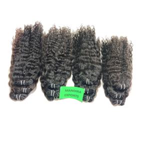 Extensiones de templo vietnamita rizado Natural de doble trama 100% para mujeres negras, máquina negra barata para mujeres, onda profunda suelta India - Product Image 2