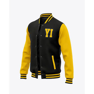 Chaquetas universitarias de manga larga para hombre hechas a medida Nuevo estilo Tela de invierno Últimos diseños de chaqueta Lisa para hombre patchwork 2025 - Product Image 6