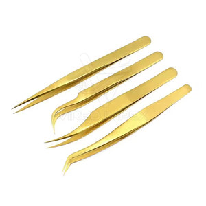 Pinces à cils de marque privée 2025, OEM, couleur personnalisée, pointe pointue, pinces à cils en acier inoxydable - Product Image 1