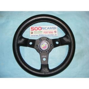 Fiat 500 & 126 Volante Sportivo Luisi NIBBIO <b>Car</b> <b>Steering</b> <b>Wheel</b> Abarth 32 Nero Clacson Included - Product Image 1