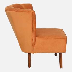 Sergio Modern Design Blush <b>Pink</b> Velvet Slipper <b>Chair</b> Elegant Living Room Furniture - Product Image 5