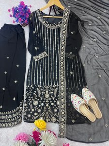 <b>FESTIVAL</b> SPECIAL SEQUENCE EMBROIDERY QUICK DRY HEAVY GEORGETTE FABRIC SALWAR KAMEEZ SET with <b>TOP</b> PLAZZO DUPATTA for PARTY - Product Image 6