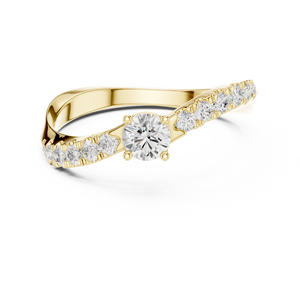 แหวนแบบเปิดสีทอง10K ประดับมุกคู่ - Product Image 5