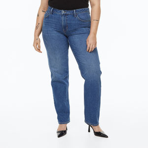 Pantalones Vaqueros Rectos para Hombre, de Algodón Elástico, Azul Claro, Corte Regular Ajustado, Pantalones Vaqueros Elásticos Personalizados, Casuales para Hombre - Product Image 4