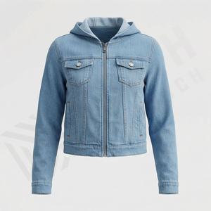 Veste en jean pour homme à prix de gros, vêtement décontracté, doublure personnalisée, couleur personnalisée, jean long, logo personnalisé imprimé sur le devant - Product Image 1