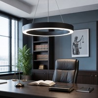 Éclairage annulaire LED pour bureau d'avocat, suspension de 800 mm, lampe sans soudure, pour suite de conférence formelle et bureau