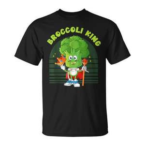 T-shirt promotionnel personnalisable Broccoli King Snack Vegetables Diet - Product Image 1