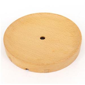 Forme personnalisée couleur naturelle, Technique polie en caoutchouc de hêtre, Base de lampe en bois pour la décoration de la maison - Product Image 4