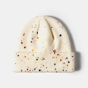 หมวกบีนนี่ผ้าวูลผสมแบบกลับด้านได้ บุขนแกะ ระบายอากาศและกันน้ำ ทรงหลวม ใส่ได้ทั้งชายและหญิง สำหรับผู้ใหญ่ - Product Image 1