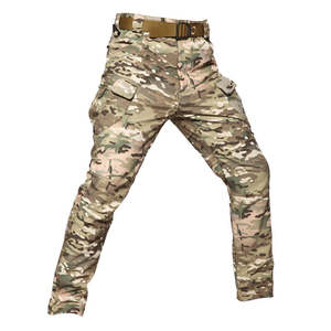 Pantalon cargo unisexe, pantalon à jambes droites multi-poches pour les activités de plein air, streetwear tendance - Product Image 2