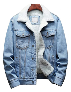 Veste d'hiver pour homme sur mesure, style streetwear, longue, extensible, en coton bleu, col montant, grande taille, 100% coton - Product Image 3