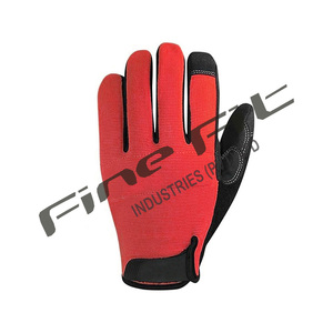Guantes DE SEGURIDAD DE CUERO duraderos para mecánicos Guantes protectores de dedos reforzados con logotipo personalizado de algodón transpirable resistente al aceite - Product Image 3