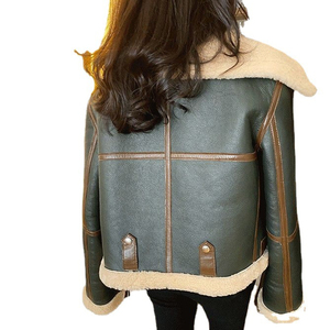 Chaqueta de Venta caliente para chaquetas de piel sintética de piel de oveja genuina Premium cálida de invierno para hombres - Product Image 4