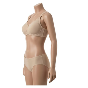 Sujetador con aros y conjuntos breves ecológicos para adultos, lencería transpirable de encaje suave de nailon reciclado, ropa íntima cómoda - Product Image 3