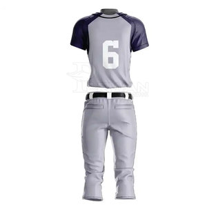 Tenues de baseball professionnelles les plus vendues, couleurs et logo personnalisés, séchage rapide, respirantes, 100 % polyester, service OEM, vêtements d'équipe - Product Image 2