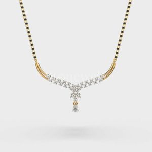 Auspicioso Aura Diamond Mangalsutra Elegante joyería de oro amarillo con diamantes brillantes y diseño elegante de Stonewels - Product Image 3