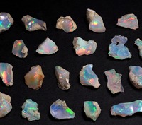 Opale de feu Welo d'Éthiopie 100% naturelle blanche, taille radiant, brute, certifiée par un tiers, haute qualité, 1-10 carats, pour la fabrication de bijoux