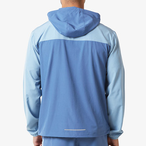 Custom Men's Winter Windproof Eco-Friendly Nylon Tracksuit Windbreaker <b>Zip</b>-Up Hoodie <b>Shorts</b> Set Lightweight - Product Image 5