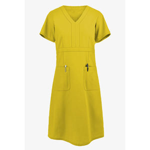 Vestido de secado rápido para mujer, uniforme exfoliante, tela elástica, cuello en V, cintura elástica, logotipo personalizable, tamaños, OEM, venta al por mayor, conjunto exfoliante a granel - Product Image 3