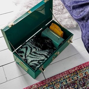 Boîte de rangement en métal faite à la main de haute qualité avec poignée pour la décoration de la maison d'Inde - Product Image 5