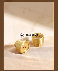 Tradebyd-Perillas de latón de lujo para cajón y armario, diseño minimalista ecológico y duradero para muebles de cocina y baño - Product Image 3