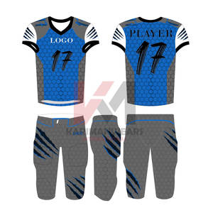 ชุดฟอร์มฟุตบอลทีมกีฬาอเมริกันใหม่ชุดเครื่องแบบตัวรับสัญญาณกว้างชุดกำหนดชื่อและหมายเลขกริดไอรอนฟุตบอลตามต้องการ - Product Image 2