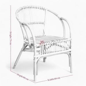 Chaise moderne en rotin et osier Fauteuil en rotin Chaise Wishbone Chaise solide et relaxante en osier pour meubles - Product Image 6