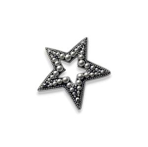 <b>Star</b> and moon White hand embroidered brooches hand made fashion pin brooches Bullion Wire Beaded Fashion Brooch - Product Image 4