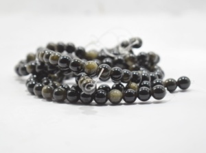 AAA Grade High Quality Natural Golden Obsidian 8mm Round <b>Beads</b> <b>Loose</b> Full Strand Gemstone for Jewelry Making - Product Image 2