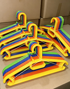 Multicolor Non Slip <b>Kids</b> Plastic Clothes Hangers Toddler <b>Coat</b> Hangers Baby Garment Hangers Space Saving Storage pack-20 - Product Image 5