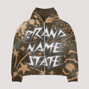 Pull-over personnalisé à la mode pour hommes sweats à capuche de sérigraphie sweat-shirts à manches longues avec graphique croisé - Product Image 3