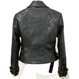 Chaqueta de Motocicleta de Cuero para Mujer, Cómoda, Transpirable, Antiarrugas, Impermeable, Ecológica, de Primera Calidad, Ligera, para Invierno - Product Image 3
