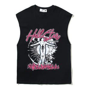 Hombro algodón/fibra de bambú suelta lavado ácido cuello redondo manga corta Camiseta hombres mujeres de talla grande verano desgastado logotipo personalizado rápido - Product Image 2
