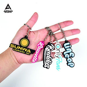 Porte-clés en PVC personnalisé AIFRAN avec logo, porte-clés en caoutchouc souple 3D, porte-clés personnalisé de dessin animé d'anime, cadeau en gros - Product Image 3