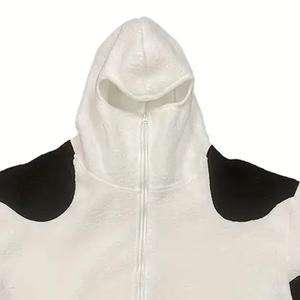 Vente en gros de sweats à capuche zippés personnalisés pour hommes et femmes, vêtements de rue décontractés d'hiver, veste en polaire à blocs de couleur, 100% coton, écologique, Ninja - Product Image 5