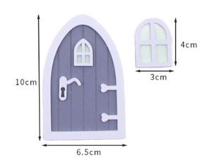 Mini ensemble de jouets de meubles en bois pour porte et fenêtre pour maison de poupée, accessoire de bricolage, à partir de 14 ans - Product Image 6