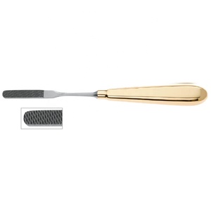 Raspador de diamante negro Aston Reduction de 8 pulgadas (20 cm) de acero inoxidable, raspador de rinoplastia, instrumento quirúrgico manual para injerto de grasa plástica, ORL - Product Image 1