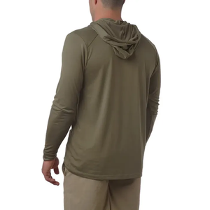 Sweat à capuche de pêche d'hiver 100 % coton personnalisé avec poche zippée, protection UV UPF50+, écologique, respirant et séchage rapide - Product Image 2