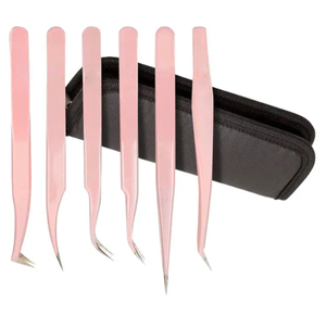 Nueva llegada del fabricante superior Juego de pinzas para cejas de 6 piezas Etiqueta personalizada Tarifa mayorista - Product Image 3