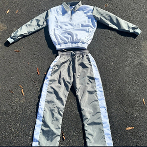 Streetwear sur mesure fabricant OEM Combinaison de survêtement coupe-vent à blocs de couleurs en nylon survêtement coupe-vent sur mesure pour hommes - Product Image 4