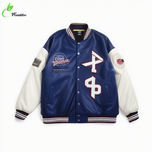 Venta al por mayor de chaqueta de béisbol con logotipo personalizado bordado Deportes suelta VARSITY CHAQUETA para los hombres - Product Image 4